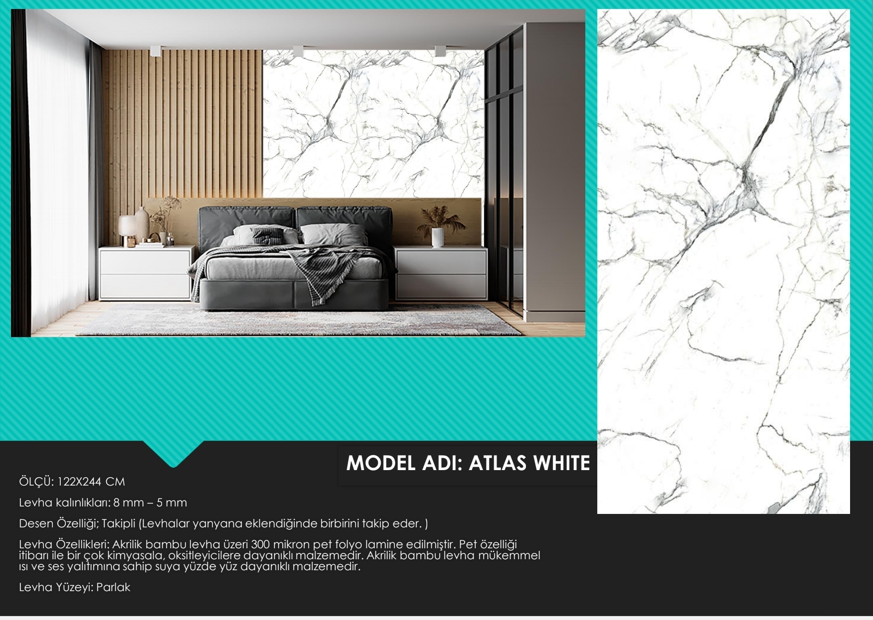 Akrilam Atlas White
